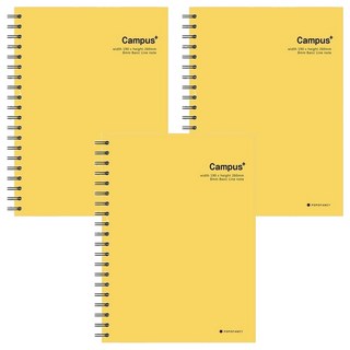 POPO FANCY 精裝5000校園系列 筆記本, 芥末黃, 3本