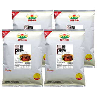 FAIRSEN 惠昇食品 黑糖果凍粉 1kg, 夏日清涼 台灣製造 純素可用, 4包