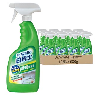 白博士 PLUS廚房清潔劑噴槍, 強效溶油, 有效去除油污, 600g, 12瓶