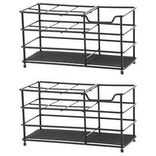 艾米購物 304不鏽鋼牙刷架 6格 加大款 黑色 浴室收納, 2個