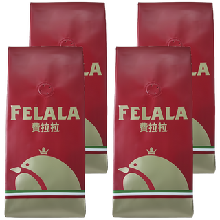 FELALA 費拉拉 西達摩 巧克力日曬咖啡 單向透氣閥包裝, 咖啡豆(無研磨), 454g, 4包