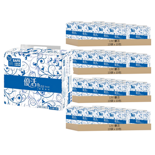 LIVI 優活 SMART抽取式衛生紙 2層 100張, 10包, 40袋