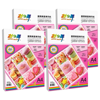 COLOR DANCE 彩之舞 優質噴墨專用紙 A4 尺寸 115磅(gsm) 5760dpi 防水 100張, 4包