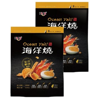 KAKA 海洋燒 金沙蝦球風味脆片，台灣製造, 210g, 2包