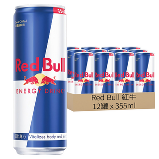 Red Bull 紅牛 能量飲料，含咖啡因，補充能量, 355ml, 12罐