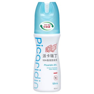 叮寧 派卡瑞丁 10H長效小黑蚊防蚊液 360度可倒噴 通過皮膚敏感測試, 80ml, 1瓶