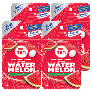 Minmin 薄荷錠 經典西瓜口味, 14g, 4包
