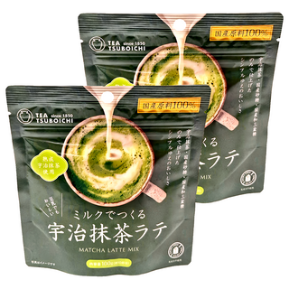 TEA TSUBOICHI 壺市製茶本舖 宇治抹茶拿鐵用沖泡粉 - 100%國產原料, 100g, 1入, 2包