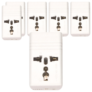 Dr.AV 聖岡科技 2P台灣專用 萬國轉換節能插頭 1孔 適用電壓AC125V 額定電流15A, 13.4cm, 白色, 6個