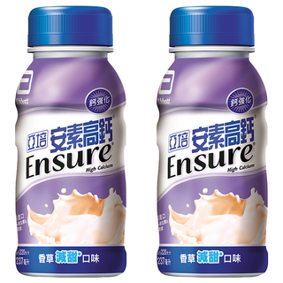 Abbott 亞培 Ensure 安素 高鈣強化配方 香草減甜口味, 237ml, 2瓶