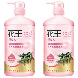 Kao 花王潤髮乳，中乾性髮質適用，典雅芳香，柔順易梳理, 750ml, 2瓶