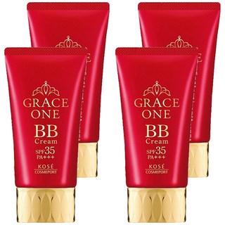 KOSE 高絲 GRACE ONE 極上活妍 特濃彈力BB霜 SPF35 PA+++ 美容液80% 溫水可卸 遮蓋小細紋 02, 自然色, 50g, 4條