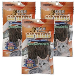 Cat Glory 驕傲貓 CG貓專用無鹽無調味墨魚鱈魚香絲, 鱈魚, 30g, 3包