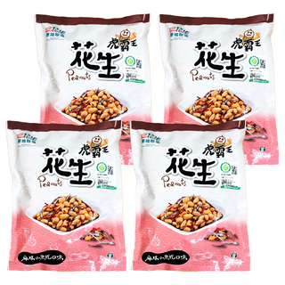 虎尾鎮農會 虎霸王花生 麻辣小魚乾口味, 4包, 120g