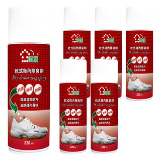 BlackPearl 黑珍珠 噴護乾式鞋內除臭劑, 220ml, 6瓶
