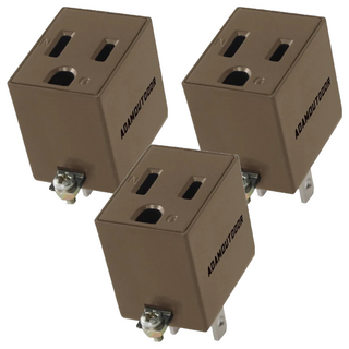 ADAMOUTDOOR 3轉2電源轉接頭 PW-301W 15A/AC125V/1650W Max, 沙色, 3個