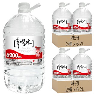 味丹 多喝水 礦泉水, 6.2L, 4桶