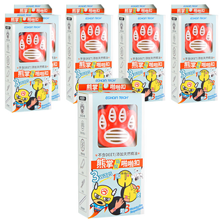 ECHain TeCH 熊掌防蚊啪啪扣 檸檬尤加利精油 香茅精油, 1.5g, 6盒