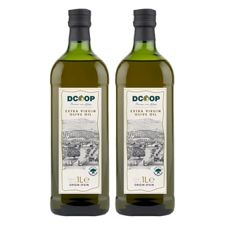 Dcoop 特級初榨橄欖油 2瓶 西班牙原裝進口 冷壓初榨, 1L