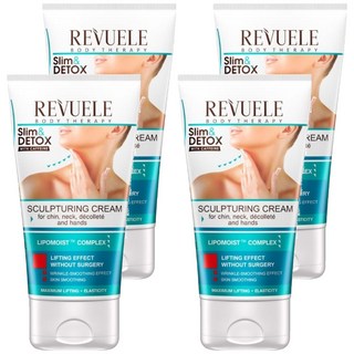 REVUELE 咖啡因緊緻美頸霜, 4條, 150ml