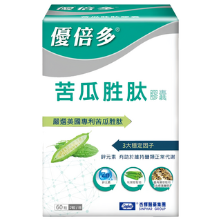 Sinphar 杏輝醫藥 YouBest 優倍多 苦瓜胜肽膠囊 專利苦瓜胜肽 含鋅 秋葵萃取物 墨角藻膠, 60顆, 1盒