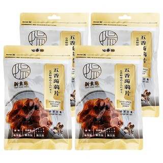 新東陽 五香蒟蒻片 - Q彈口感、低熱量高纖維健康零食, 100g, 4包