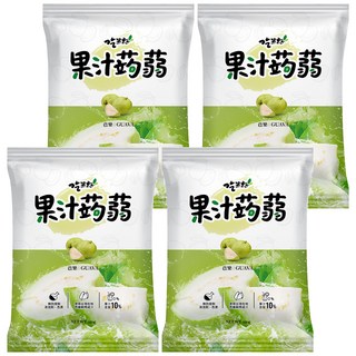 吃果籽 果汁蒟蒻 芭樂, 無防腐劑 無色素 無消泡劑 台灣水果鮮榨, 240g, 4袋