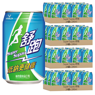 Super Supau 舒跑 運動飲料 低鈉更健康 24罐, 245ml, 96罐