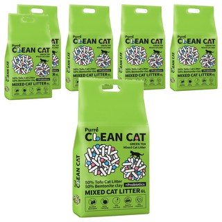 Purré Clean Cat 乾淨貓混合貓砂 6L, 6包, 綠茶
