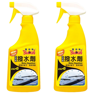 黑珍珠 玻璃撥水劑 500ml -汽車玻璃清潔劑、雨刷防護、清晰視野, 2入