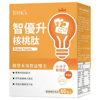 BHK's 智優升核桃肽 植物膠囊, 60顆, 1盒