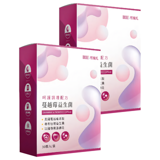 WHOCARES 愷爾氏 蔓越莓益生菌膠囊 550mg, 30顆, 2盒