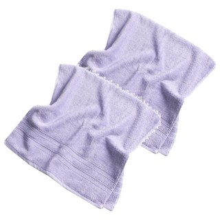 non-no 儂儂 細柔浴巾 棉紗, 吸水快乾 親膚柔軟, 紫色, 2條