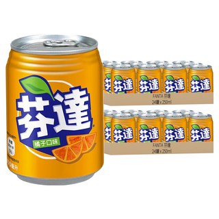 FANTA 芬達 橘子汽水, 250ml 易開罐, 48罐