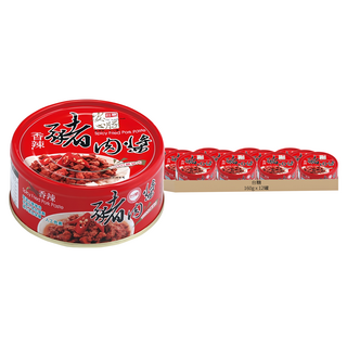 台糖 安心豚豬肉醬 香辣, 100%台糖豬肉, 160g, 12罐