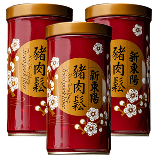 新東陽 豬肉鬆，口感細緻，無添加防腐劑，鬆脆扎實，香氣四溢, 255g, 3罐
