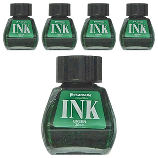 PLATINUM 白金牌 鋼筆專用墨水 INK-400, 綠色, 5瓶