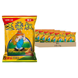 華元 玉黍叔 甜辣口味, 50g, 10包