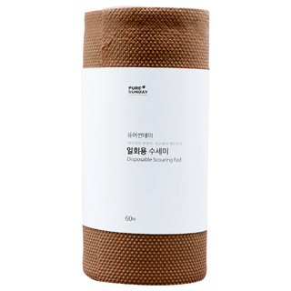 PURE SUNDAY 捲筒式一次性洗碗巾 60張 棕色, 1捲