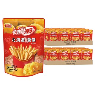 Cadina 卡迪那 95度c北海道薯條 原味, 40g, 24包