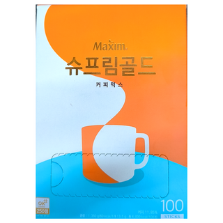 Maxim 麥心 典藏精品拿鐵咖啡 濃郁香醇 冷熱沖泡變換, 13.5g, 100包, 1盒