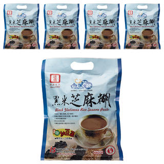 源順食品 自然笑顏 黑米芝麻糊 420g 沖泡方便 早餐下午茶宵夜皆宜, 5袋