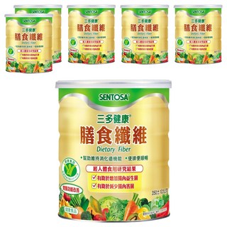 SENTOSA 三多 膳食纖維 幫助維持消化道機能 使排便順暢, 350g, 6罐