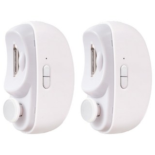 電動指甲修剪磨甲機升級款 安全修剪 雙檔調節 內建照明燈 背面儲屑盒 全家適用, 2個, 白色