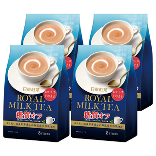 日東紅茶 皇家奶茶包 (少糖), 香醇濃郁, 即時沖泡, 獨立包裝, 9.4g, 8包, 4袋