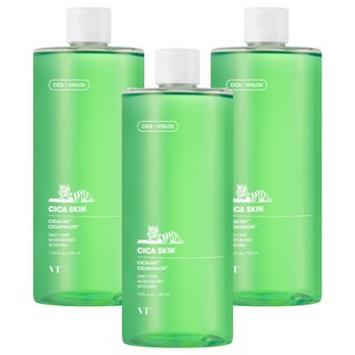 VT COSMETICS 積雪草化妝水 CICA SKIN 510ml 保濕舒緩 敏感肌適用, 3瓶