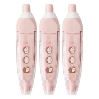 norns 櫻桃小丸子按壓式修正帶, 好朋友 粉色, 3個