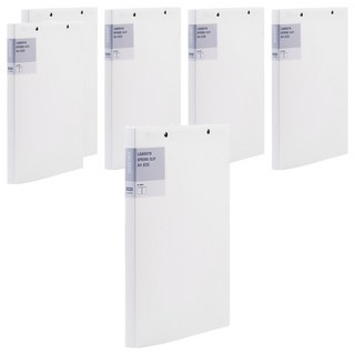 Lan CHYn 連勤牌文具 PP 馬卡龍色系彈簧夾 雙上 LC-612D W, 白色, 6本