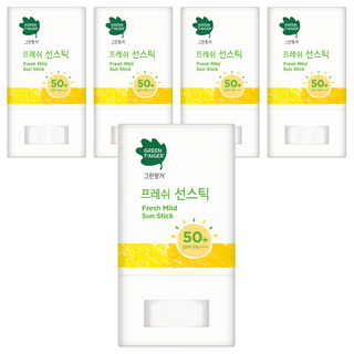 GREEN FINGER 綠手指 幼兒清新溫和防曬棒 SPF50+ PA++++, 15g, 5個