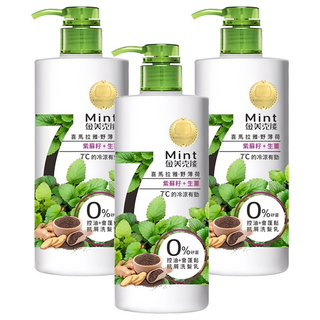 MEKELONG 金美克能 抗屑洗髮乳 控油配方 紫蘇籽 + 生薑 喜馬拉雅野薄荷 7°C的清涼, 750ml, 3件